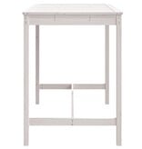 VidaXL Tuintafel 121x82,5x110 cm massief grenenhout wit