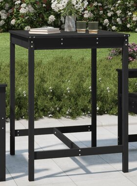 VidaXL Tuintafel 82,5x82,5x110 cm massief grenenhout zwart