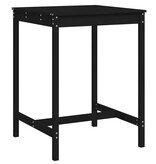 VidaXL Tuintafel 82,5x82,5x110 cm massief grenenhout zwart