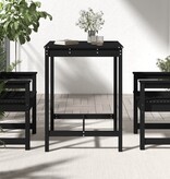 VidaXL Tuintafel 82,5x82,5x110 cm massief grenenhout zwart