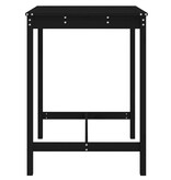VidaXL Tuintafel 82,5x82,5x110 cm massief grenenhout zwart