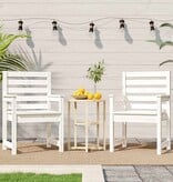 VidaXL Tuinstoelen 2 st 60x48x91 cm massief grenenhout wit