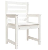 VidaXL Tuinstoelen 2 st 60x48x91 cm massief grenenhout wit