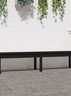 VidaXL Tuinbank 2-zits 203,5x44x45 cm massief grenenhout zwart
