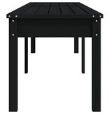 VidaXL Tuinbank 2-zits 203,5x44x45 cm massief grenenhout zwart