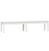 VidaXL Tuinbank 2-zits 203,5x44x45 cm massief grenenhout wit