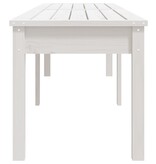 VidaXL Tuinbank 2-zits 203,5x44x45 cm massief grenenhout wit