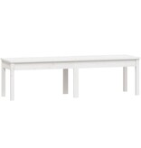 VidaXL Tuinbank 2-zits 159,5x44x45 cm massief grenenhout wit