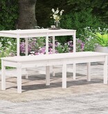 VidaXL Tuinbank 2-zits 159,5x44x45 cm massief grenenhout wit