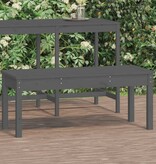 VidaXL Tuinbank 109x44x45 cm massief grenenhout grijs