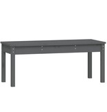 VidaXL Tuinbank 109x44x45 cm massief grenenhout grijs