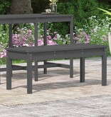 VidaXL Tuinbank 109x44x45 cm massief grenenhout grijs