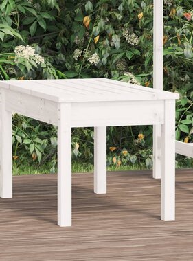 VidaXL Tuinbank 80x44x45 cm massief grenenhout wit