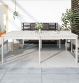 VidaXL Tuintafel 203,5x100x76 cm massief grenenhout wit