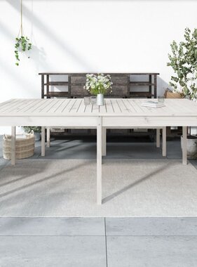 VidaXL Tuintafel 203,5x100x76 cm massief grenenhout wit