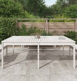 VidaXL Tuintafel 203,5x100x76 cm massief grenenhout wit