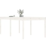 VidaXL Tuintafel 203,5x100x76 cm massief grenenhout wit