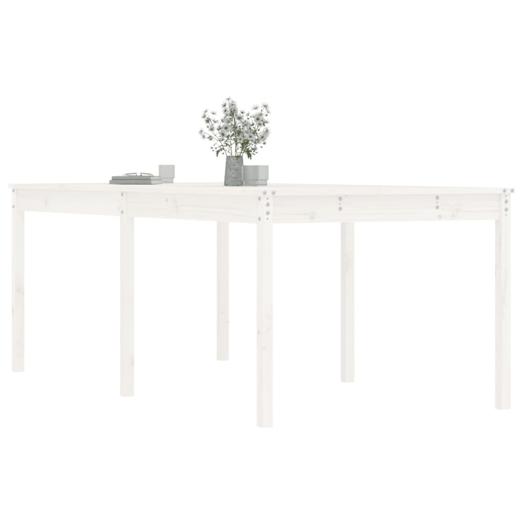 VidaXL Tuintafel 203,5x100x76 cm massief grenenhout wit