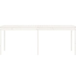 VidaXL Tuintafel 203,5x100x76 cm massief grenenhout wit