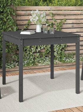 VidaXL Tuintafel 82,5x82,5x76 cm massief grenenhout grijs