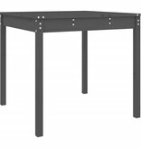 VidaXL Tuintafel 82,5x82,5x76 cm massief grenenhout grijs