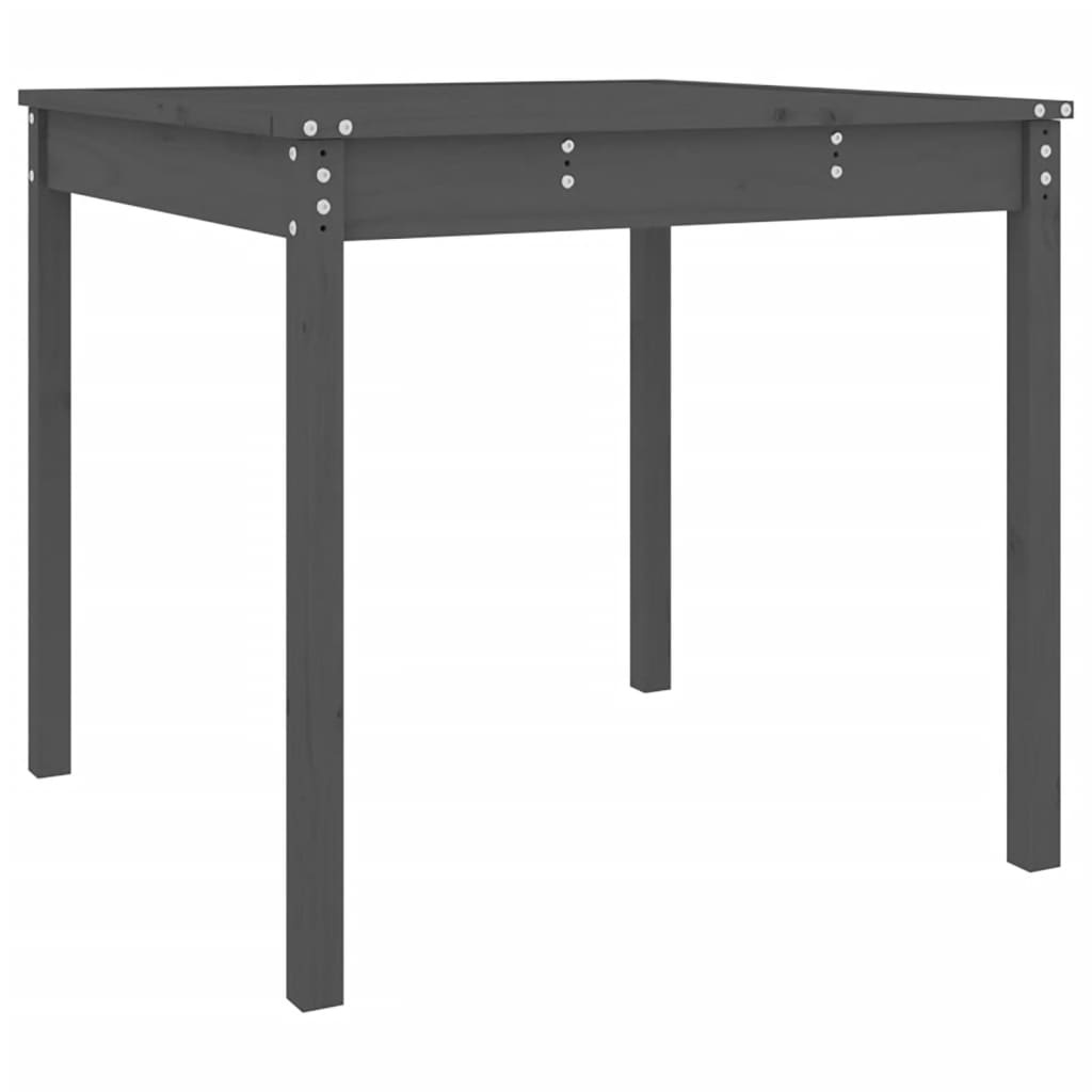 VidaXL Tuintafel 82,5x82,5x76 cm massief grenenhout grijs