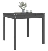 VidaXL Tuintafel 82,5x82,5x76 cm massief grenenhout grijs