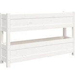 VidaXL Plantenbak 112x25x66 cm massief grenenhout wit