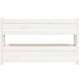 VidaXL Plantenbak 112x25x66 cm massief grenenhout wit