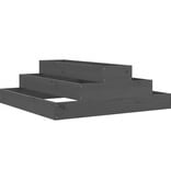 VidaXL Plantenbak 80x80x27 cm massief grenenhout grijs