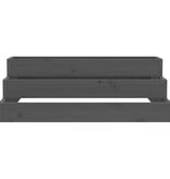 VidaXL Plantenbak 80x80x27 cm massief grenenhout grijs