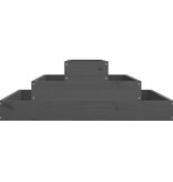 VidaXL Plantenbak 80x80x27 cm massief grenenhout grijs