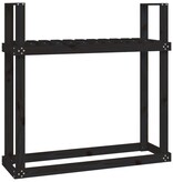 VidaXL Haardhoutrek 110x35x108,5 cm massief grenenhout zwart