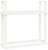 VidaXL Haardhoutrek 110x35x108,5 cm massief grenenhout wit