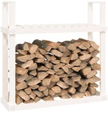 VidaXL Haardhoutrek 110x35x108,5 cm massief grenenhout wit