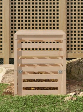 VidaXL Compostbak 63,5x63,5x77,5 cm massief grenenhout
