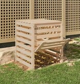 VidaXL Compostbak 63,5x63,5x77,5 cm massief grenenhout
