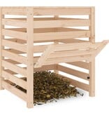 VidaXL Compostbak 63,5x63,5x77,5 cm massief grenenhout