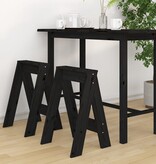 VidaXL Krukken 2 st 40x40x60 cm massief grenenhout zwart