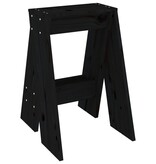 VidaXL Krukken 2 st 40x40x60 cm massief grenenhout zwart