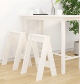 VidaXL Krukken 2 st 40x40x60 cm massief grenenhout wit