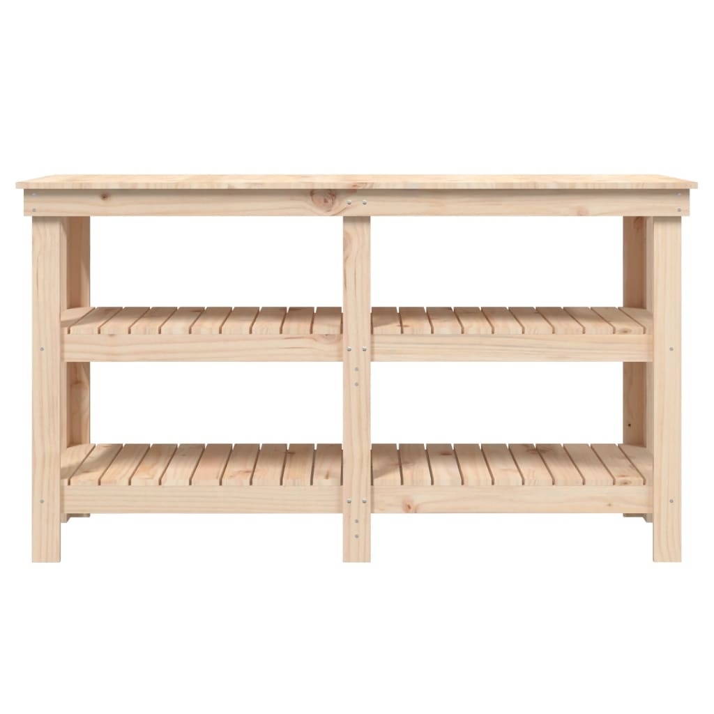 VidaXL Werkbank 142,5x50x80 cm massief grenenhout