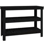 VidaXL werkbank 110,5x50x80 cm massief grenenhout zwart