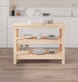 VidaXL Werkbank 110,5x50x80 cm massief grenenhout