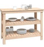 VidaXL Werkbank 110,5x50x80 cm massief grenenhout