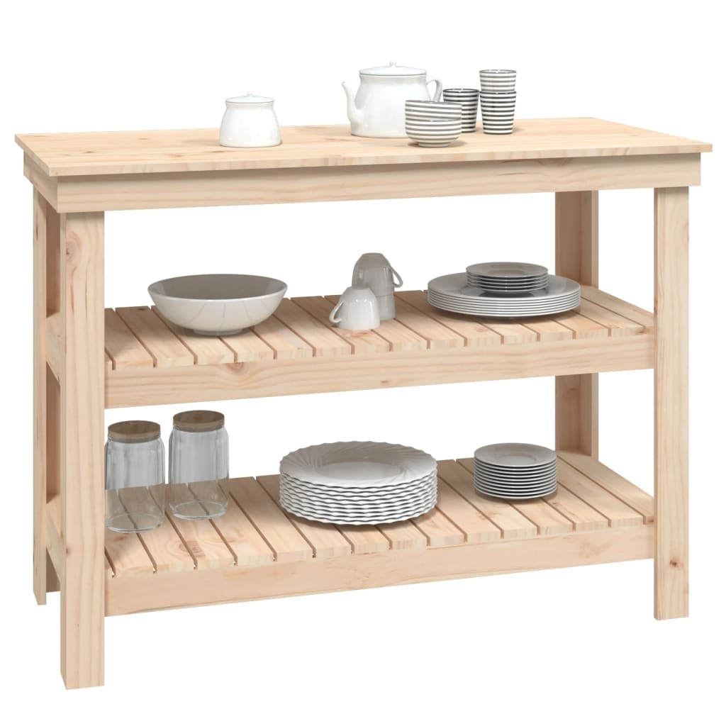 VidaXL Werkbank 110,5x50x80 cm massief grenenhout