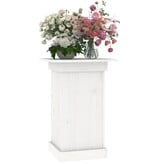 VidaXL Bloemenstandaard 40x40x60 cm massief grenenhout wit