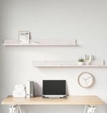 VidaXL Wandkasten 2 st 110x11x9 cm massief grenenhout wit