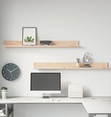 VidaXL Wandkasten 2 st 110x11x9 cm massief grenenhout