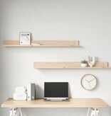 VidaXL Wandkasten 2 st 110x11x9 cm massief grenenhout